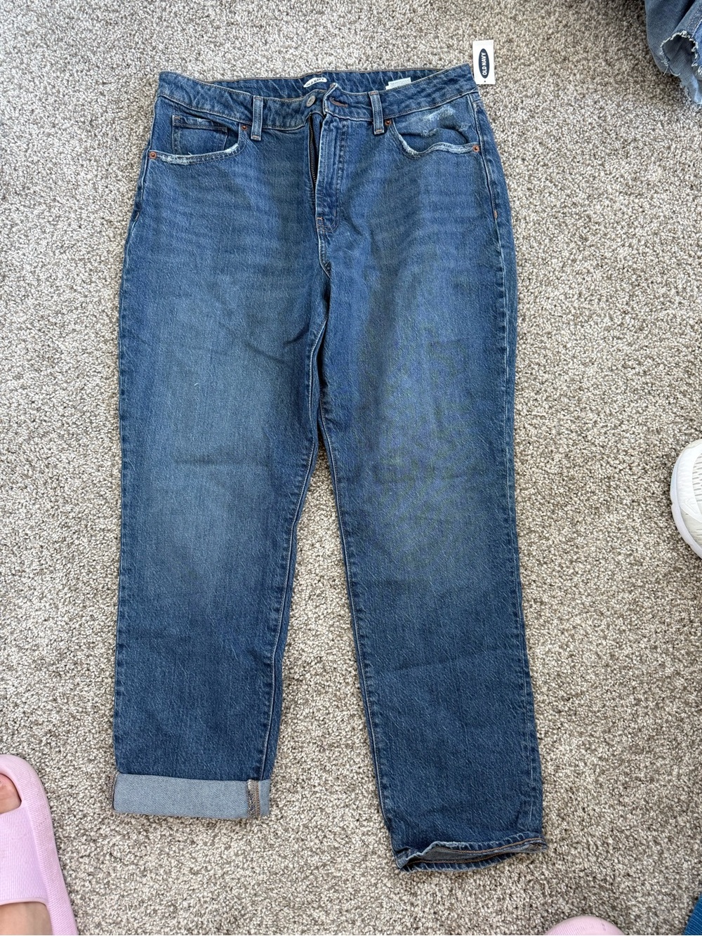 Old Navy Women's Boyfriend Jeans - Medium Blue Denim